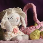 petit lapin en crochet, esthétique cottagecore