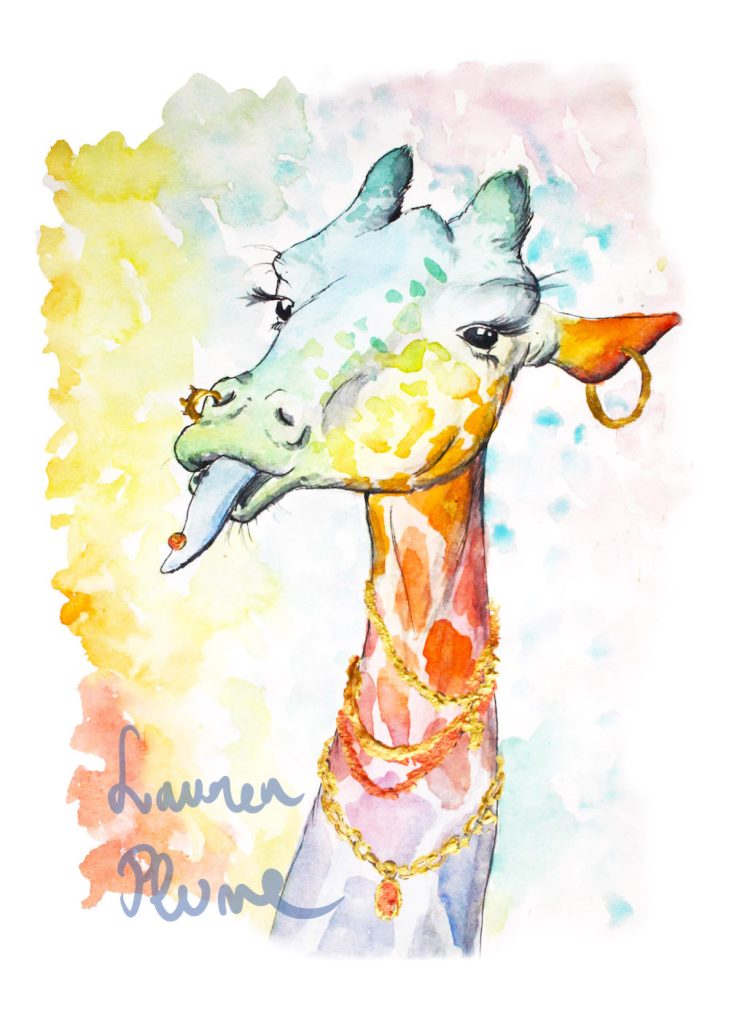 girafe piercing langue